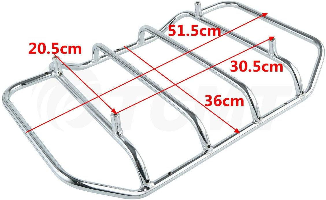 TCMT 13.7" King 2014-2025 Motorcycle Trunk Backrest Pad Top Luggage Rack Speakers Fit For Harley Touring CVO Road King Street Electra Glide Ultra Limited Pack