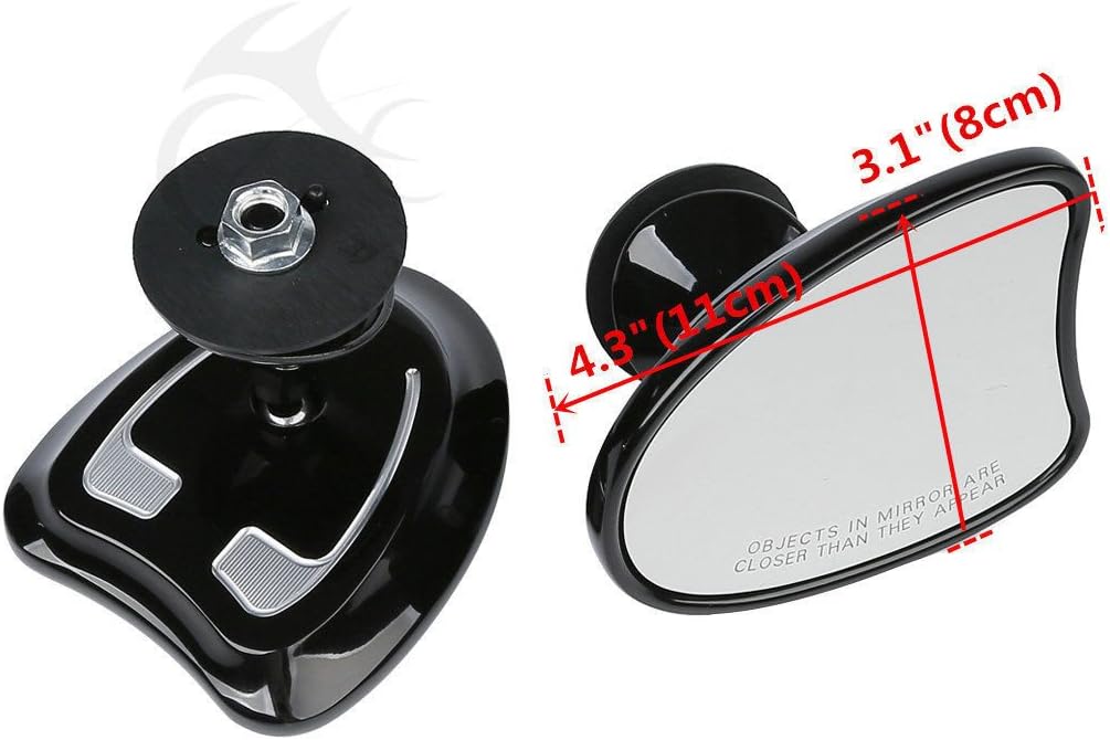 TCMT 10mm Inner Fairing Rear Side Mirrors Fit For Harley Touring Street Glide Ultra Limited Tri Glide 2014-2023 Electra Glide 2014-2022 CVO Limited 2014-2020