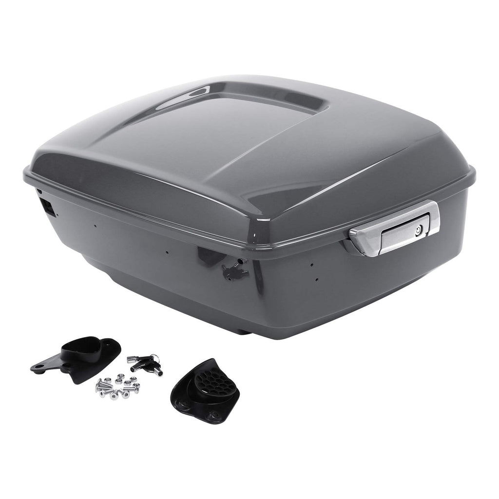 TCMT 13.7" King Motorcycle Trunk Box Black Latches Fits For Harley 2014-2025 Touring CVO Road King Road Glide Street Glide Electra Glide Pack