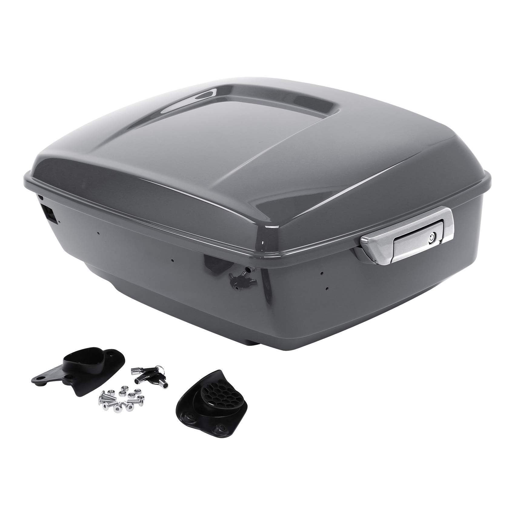 TCMT 13.7" King Motorcycle Trunk Box Black Latches Fits For Harley 2014-2025 Touring CVO Road King Road Glide Street Glide Electra Glide Pack