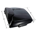 TCMT 5.5" Razor Motorcycle Trunk Box Backrest Two Up Mount Rack Base Plate Fit For Harley Touring 2014-2025 CVO Road King Road Glide Street Glide Electra Glide Pack