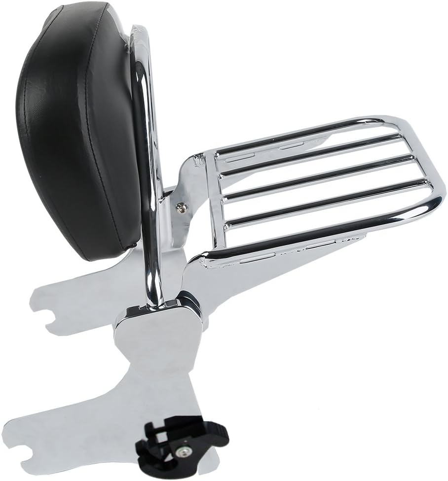 TCMT Backrest Sissy Bar Luggage Rack Fits For Harley Touring Road Glide Road King FLHT FLHX FLTR 1997-2008 Street Glide FLHX 2006-2008 Electra Glide Standard FLHT 1997-2008