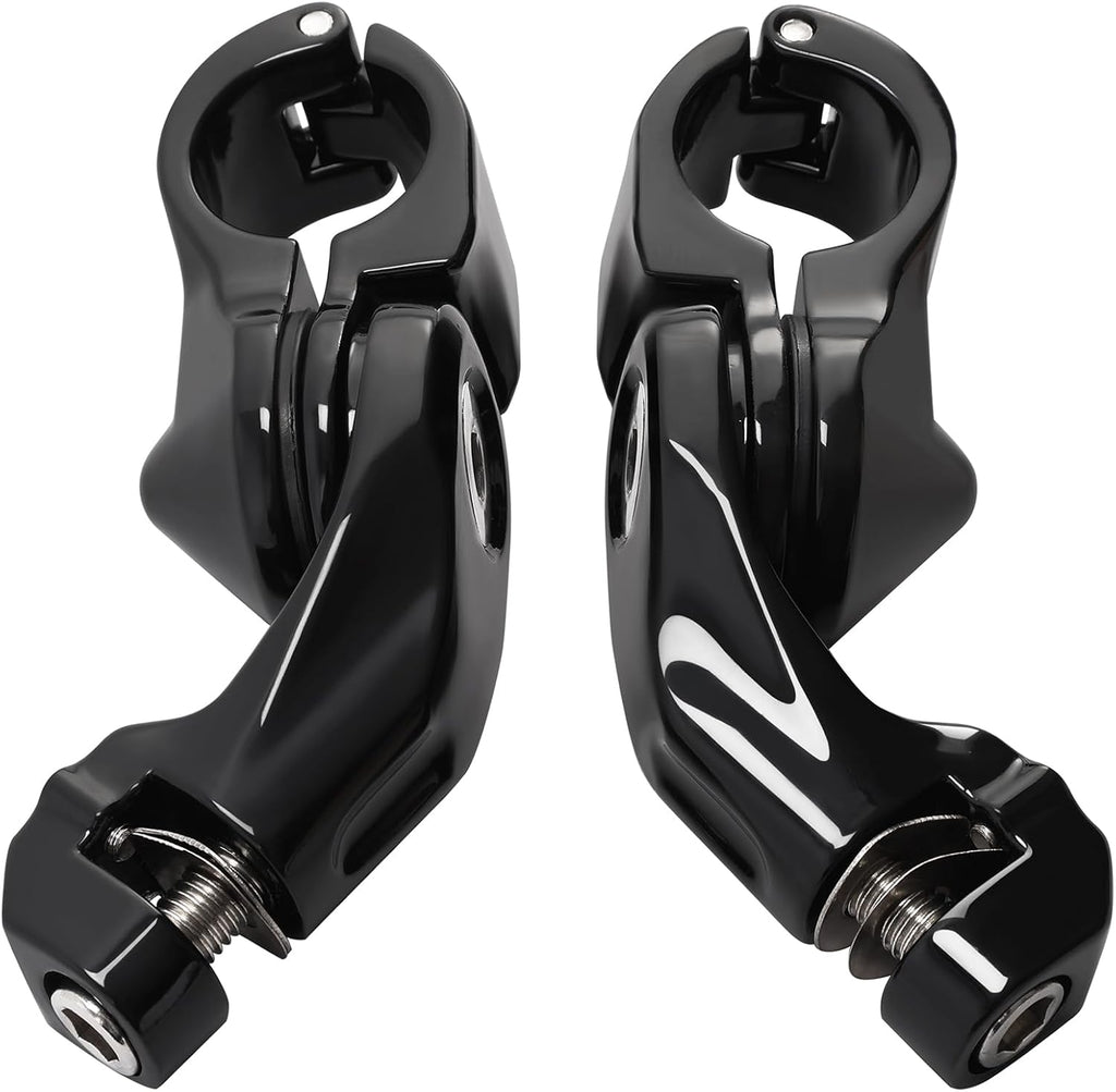 TCMT 32mm 1 1/4" Highway Engine Guard Bar Highway Footpegs Mount Kit Fits For Harley Touring Road King Street Glide Road Glide Electra Glide Softail Sportster Dyna with 1-1/4" Engine Guards