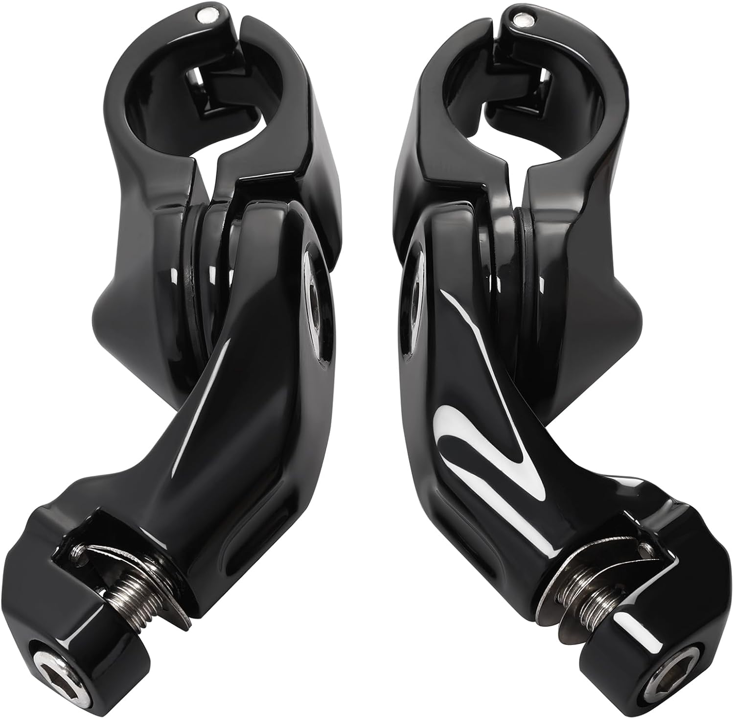 TCMT 32mm 1 1/4" Highway Engine Guard Bar Highway Footpegs Mount Kit Fits For Harley Touring Road King Street Glide Road Glide Electra Glide Softail Sportster Dyna with 1-1/4" Engine Guards
