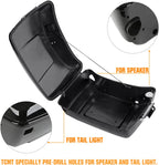 TCMT 13.7" King Motorcycle Trunk Box Backrest Pad 6.5" Rear Speakers Fit For Harley 2014-2025 Touring CVO Road King Road Glide Street Glide Electra Glide Ultra Limited Pack Trunk