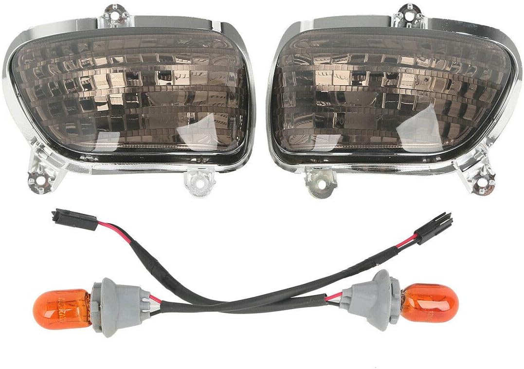 TCMT ABS Smoked Front Turn Signal Lights Blinker Fits For Honda Gold Wing GL1800 2001-2017 F6B 2013-2017