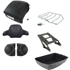 TCMT 13.7" King 2014-2025 Motorcycle Trunk Backrest Pad Top Luggage Rack Mount Rack Fit For Harley Trunk Touring CVO Road King Road Glide Street Glide Electra Glide Ultra Limited Pack