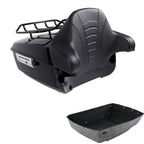 TCMT 13.7" King 2014-2025 Motorcycle Trunk Backrest Pad Luggage Rack Speakers Taillight Fit For Harley Trunk Touring CVO Road King Road Glide Street Glide Electra Glide Pack
