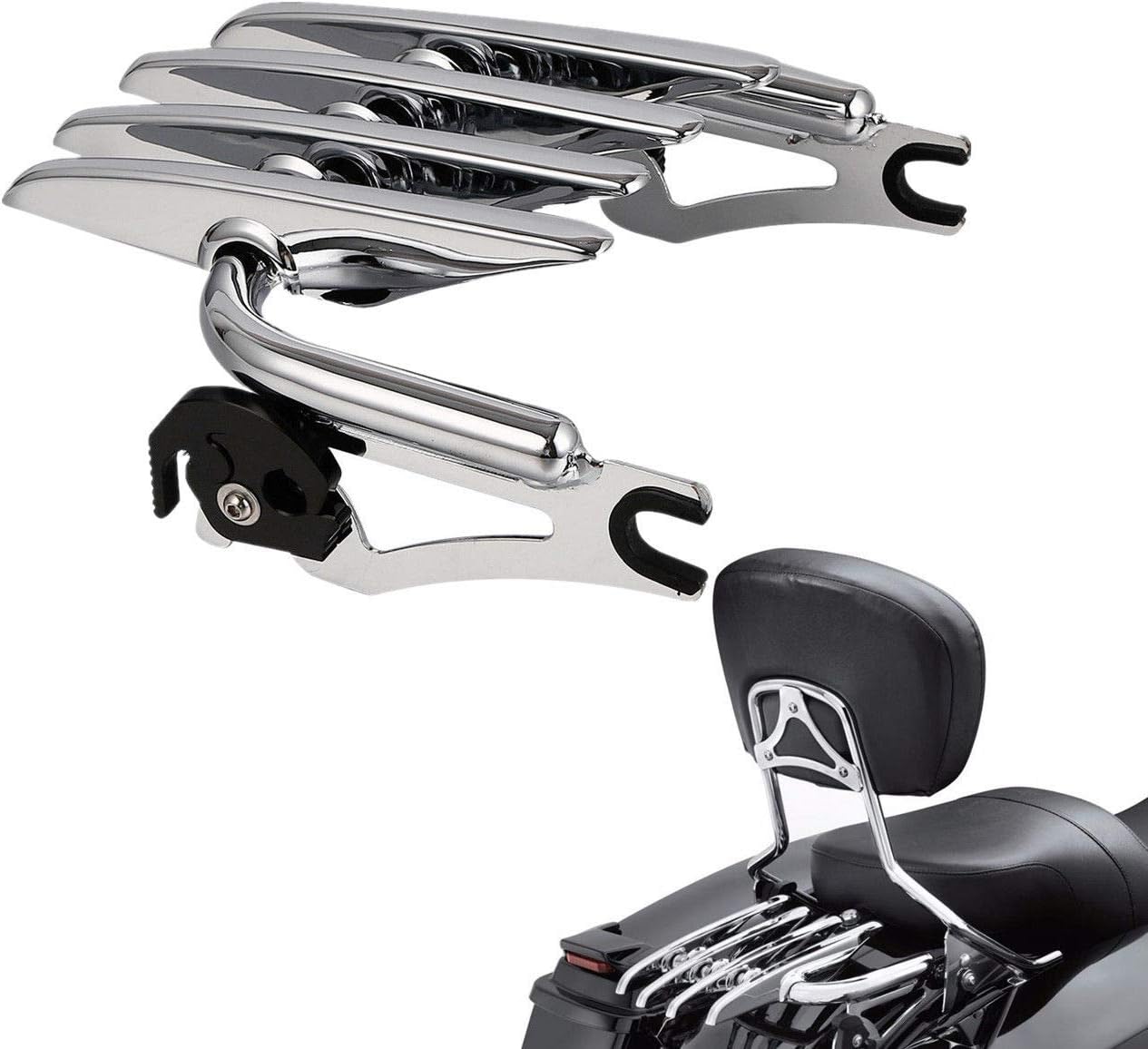 TCMT Adjustable Detachable Two-Up Luggage Rack Fit for Harley Touring Street Glide Road King Road Glide 2009-2025 Ultra Limited 2014-2018 Electra Glide 2010-2013 2020-2022