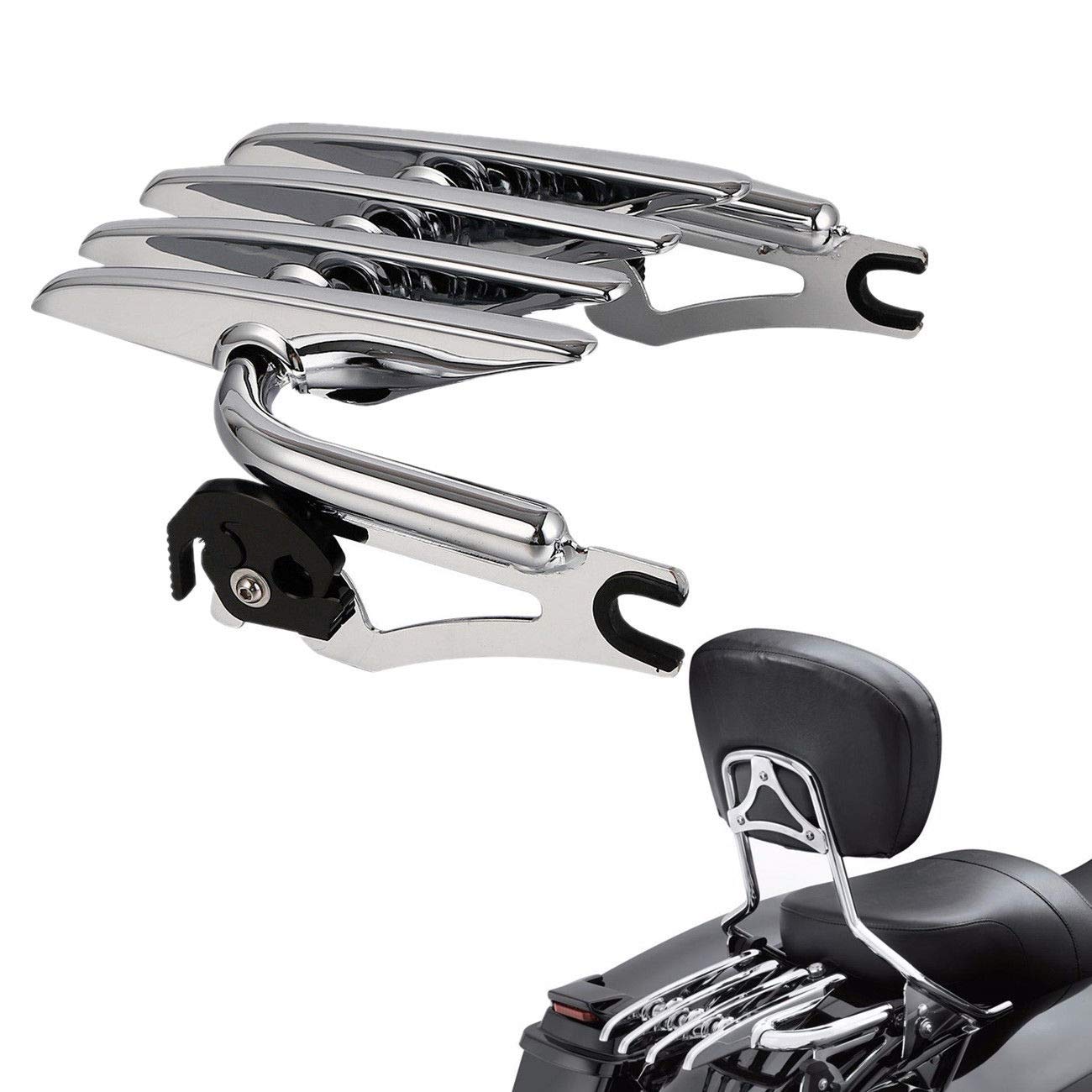 TCMT Adjustable Detachable Two-Up Luggage Rack Fit for Harley Touring Street Glide Road King Road Glide 2009-2025 Ultra Limited 2014-2018 Electra Glide 2010-2013 2020-2022