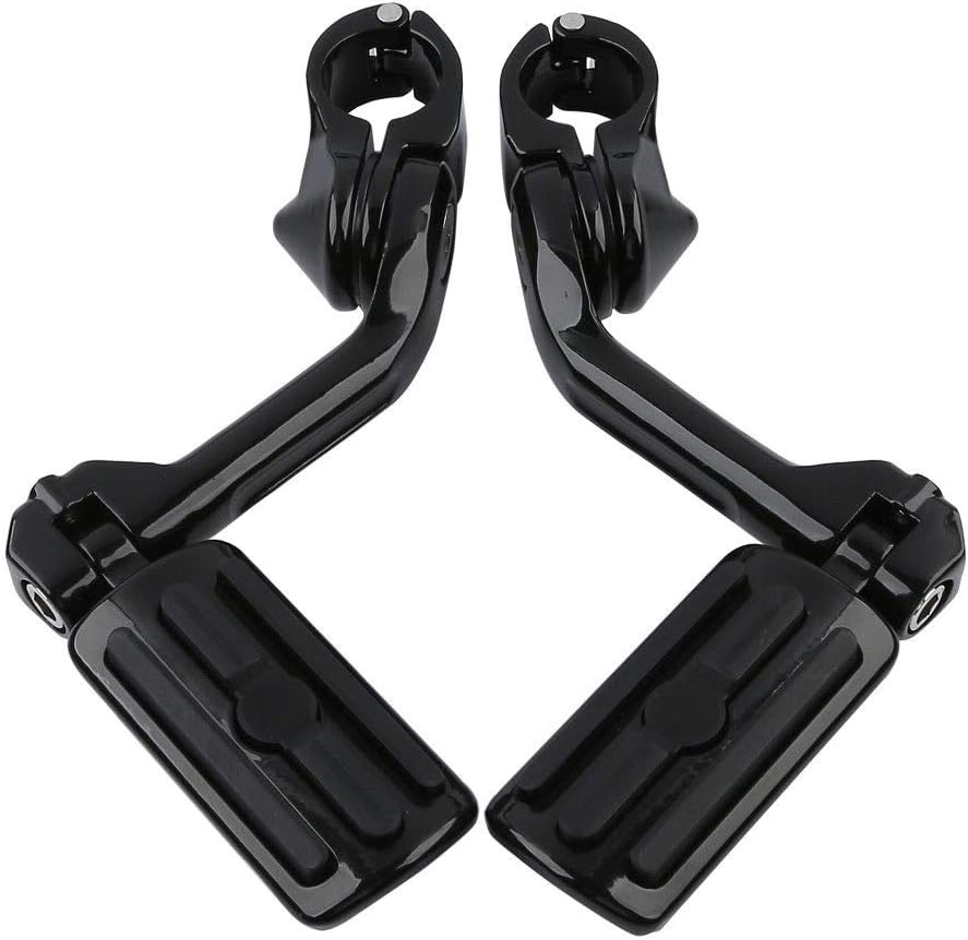 TCMT 1.25" Highway Foot Pegs Footpeg Footrest Fits For Harley Touring Road King Street Glide Road Glide Electra Glide Softail Sportster Dyna with 1.25" Engine Guards
