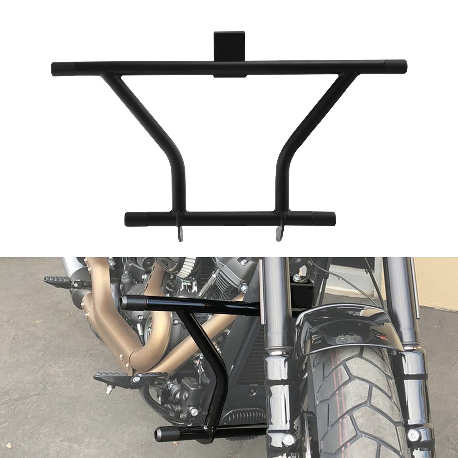 TCMT 1 1/4" Engine Crash Guard Bar Fit for Harley Fat Bob Fat Boy Heritage Classic Low Rider Street Bob 2018-2025 Softail Slim Sport Glide 2018-2021 Deluxe Breakout 2018-2020