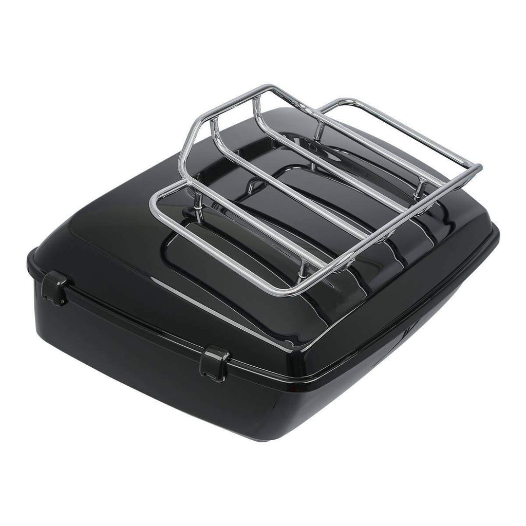 TCMT 13.7" King Motorcycle Trunk Backrest Pad Luggage Rack 2 Up Mounting Rack Fit For Harley 2014-2025 Touring CVO Road King Road Glide Street Glide Electra Glide Pack