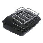 TCMT 13.7" King Motorcycle Trunk Backrest Pad Luggage Rack 2 Up Mounting Rack Fit For Harley 2014-2025 Touring CVO Road King Road Glide Street Glide Electra Glide Pack