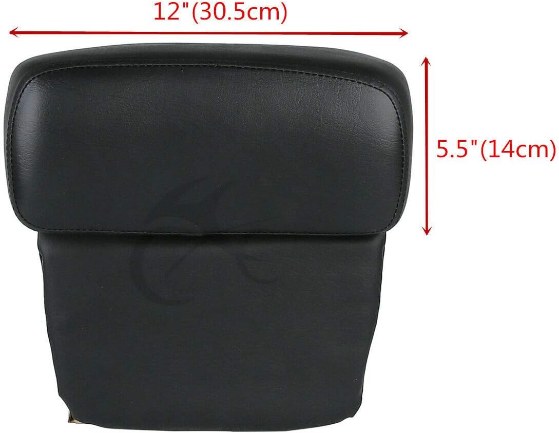 TCMT 5.5" Razor Motorcycle Trunk Backrest Pad Two Up Mounting Rack Fit For Harley 2014-2025 Touring CVO Road King Road Glide Street Glide Electra Glide Pack