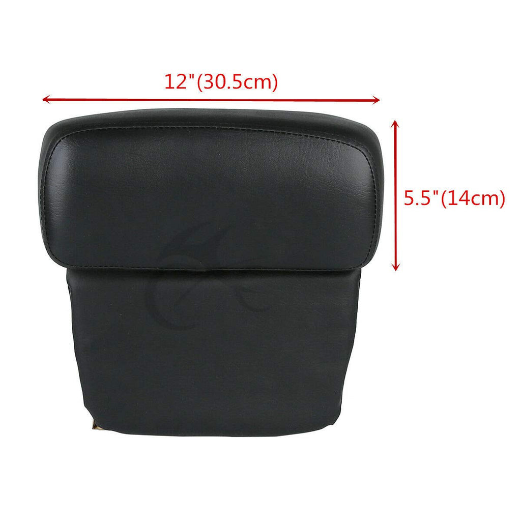 TCMT 5.5" Razor Motorcycle Trunk Backrest Pad Two Up Mounting Rack Fit For Harley 2014-2025 Touring CVO Road King Road Glide Street Glide Electra Glide Pack