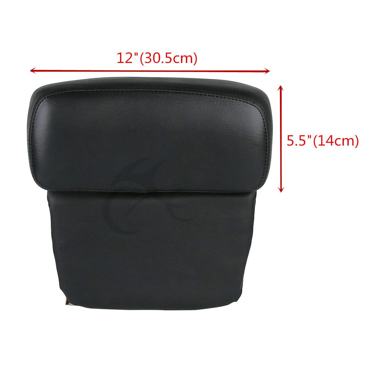TCMT 5.5" Razor Motorcycle Trunk Backrest Pad Two Up Mounting Rack Fit For Harley 2014-2025 Touring CVO Road King Road Glide Street Glide Electra Glide Pack