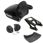 TCMT 13.7" King Motorcycle Trunk Box Wrap-Around Backrest Speakers Taillight Fit For Harley 2014-2025 Touring CVO Road King Road Glide Street Glide Electra Glide Pack
