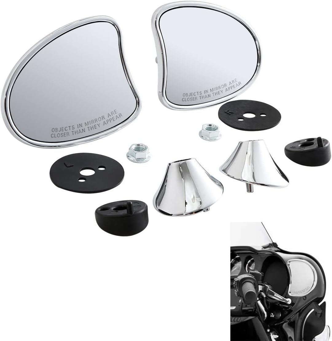 TCMT 10mm Inner Fairing Mount Rear Mirror Fit For Harley Touring Street Glide Ultra Limited Tri Glide 2014-2023 Electra Glide 2014-2022 CVO Limited 2014-2020