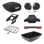 TCMT 13.7" King 2014-2025 Motorcycle Trunk Backrest Pad Top Luggage Rack Mount Rack Fit For Harley Trunk Touring CVO Road King Road Glide Street Glide Electra Glide Ultra Limited Pack