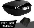TCMT 13.7" King Motorcycle Trunk Box Backrest 2 Up Mount Rack Tail Light Luggage Rack Docking Kit Fit For Harley 2014-2025 Touring CVO Road King Road Glide Street Glide Electra Glide Pack