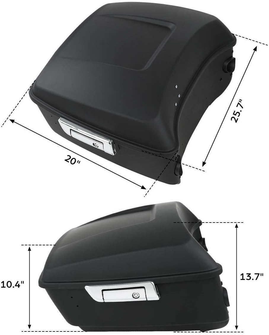 TCMT 13.7" King 2014-2025 Motorcycle Trunk Backrest Pad Top Luggage Rack Mount Rack Fit For Harley Trunk Touring CVO Road King Road Glide Street Glide Electra Glide Ultra Limited Pack
