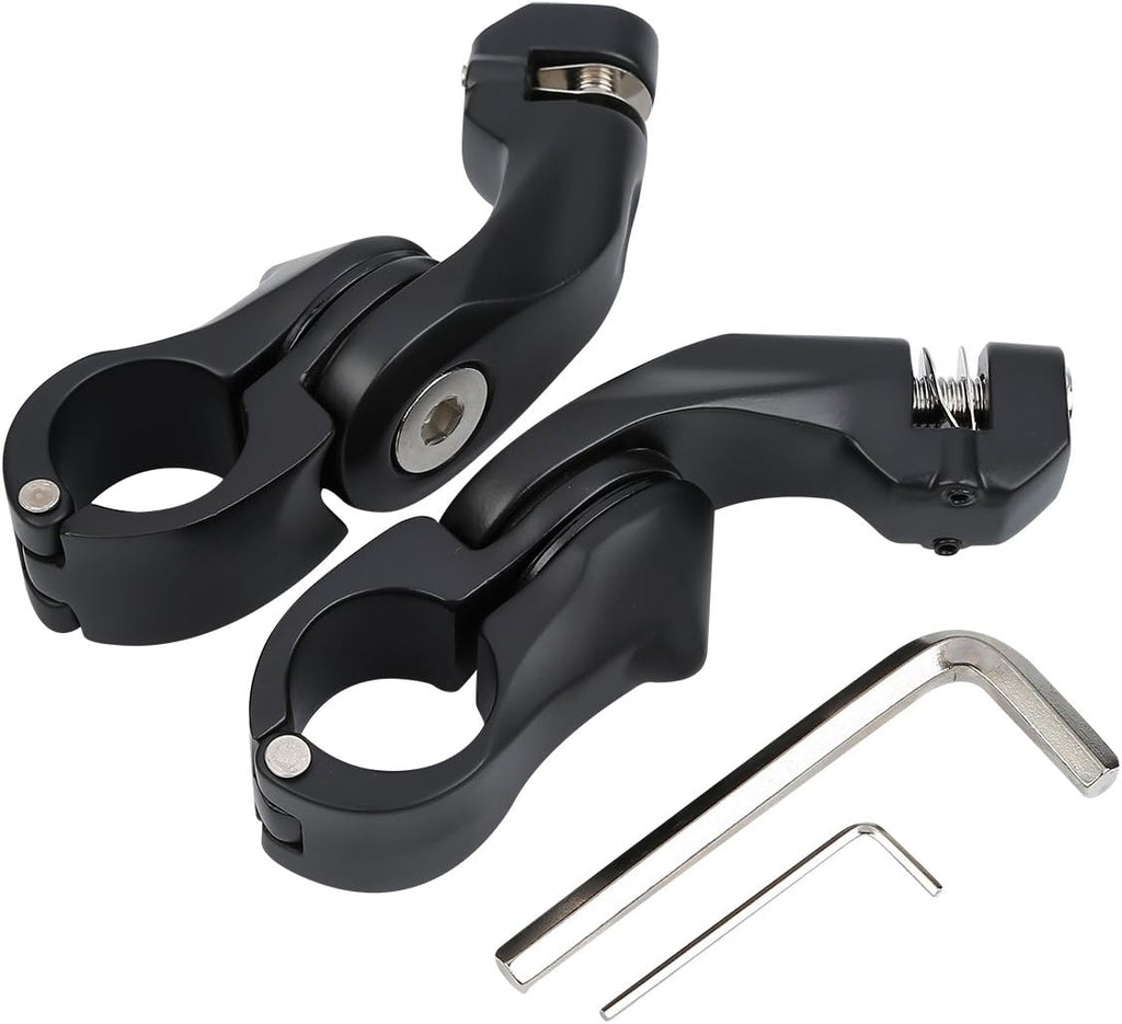 TCMT 32mm 1 1/4" Highway Engine Guard Bar & Footpegs Mount Kit - Fits Harley Touring, Road King, Street Glide, Electra Glide, Softail, Sportster, Dyna with 1-1/4" Engine Guards