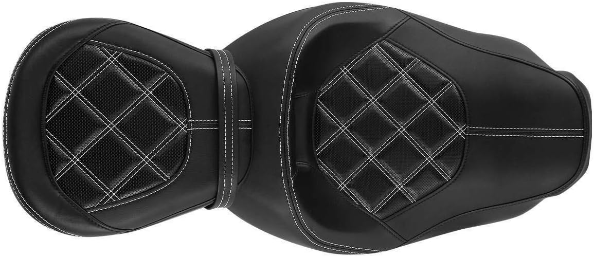 2-Up Rider and Passenger Seat Low Profile Seat Fit For Harley 2009-2023 Touring Street Glide Road King Road Glide