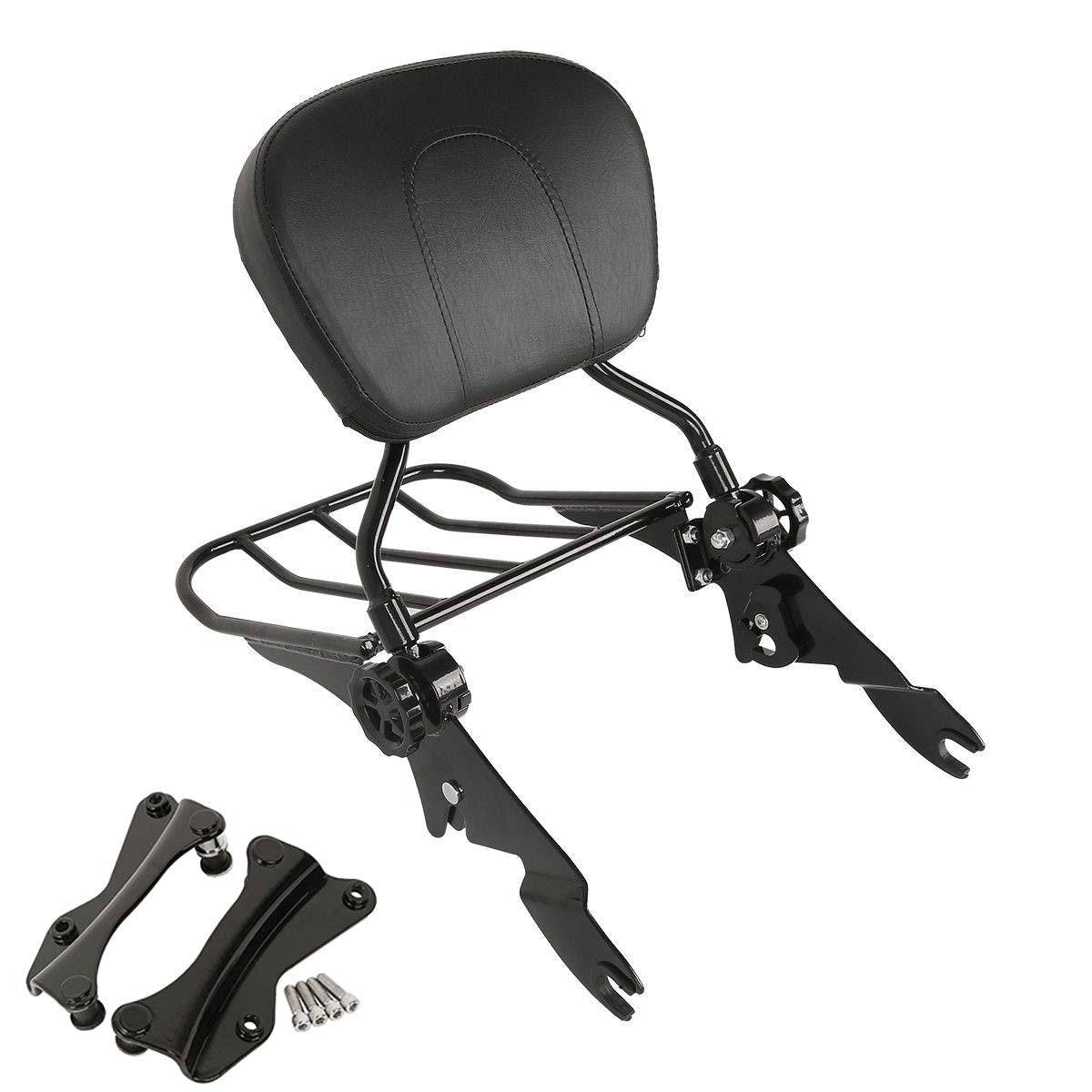TCMT Backrest Sissy bar Rack & 4 Point Docking Hardware Fits For Harley Touring Road King Road Glide Street Glide Electra Glide 2009-2013