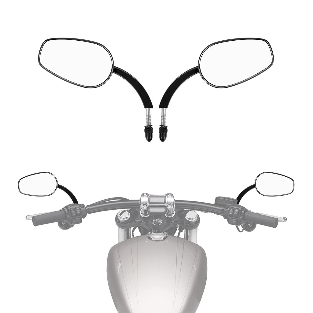 TCMT 8mm Large Rearview Side Mirrors Fit For Harley Dyna Switchback Street Bob Fat Bob Low Rider Wide Glide Softail Slim Fat Boy Sportster 1200 48 72 XG500 XG750 Touring Road King Road Street Glide
