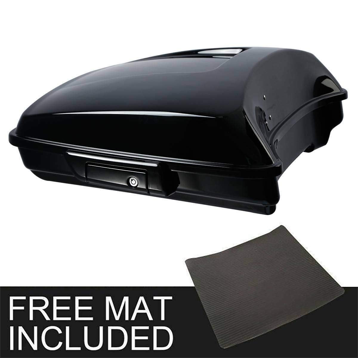 TCMT 5.5" Razor Motorcycle Trunk Box Backrest Two Up Mount Rack Base Plate Fit For Harley Touring 2014-2025 CVO Road King Road Glide Street Glide Electra Glide Pack