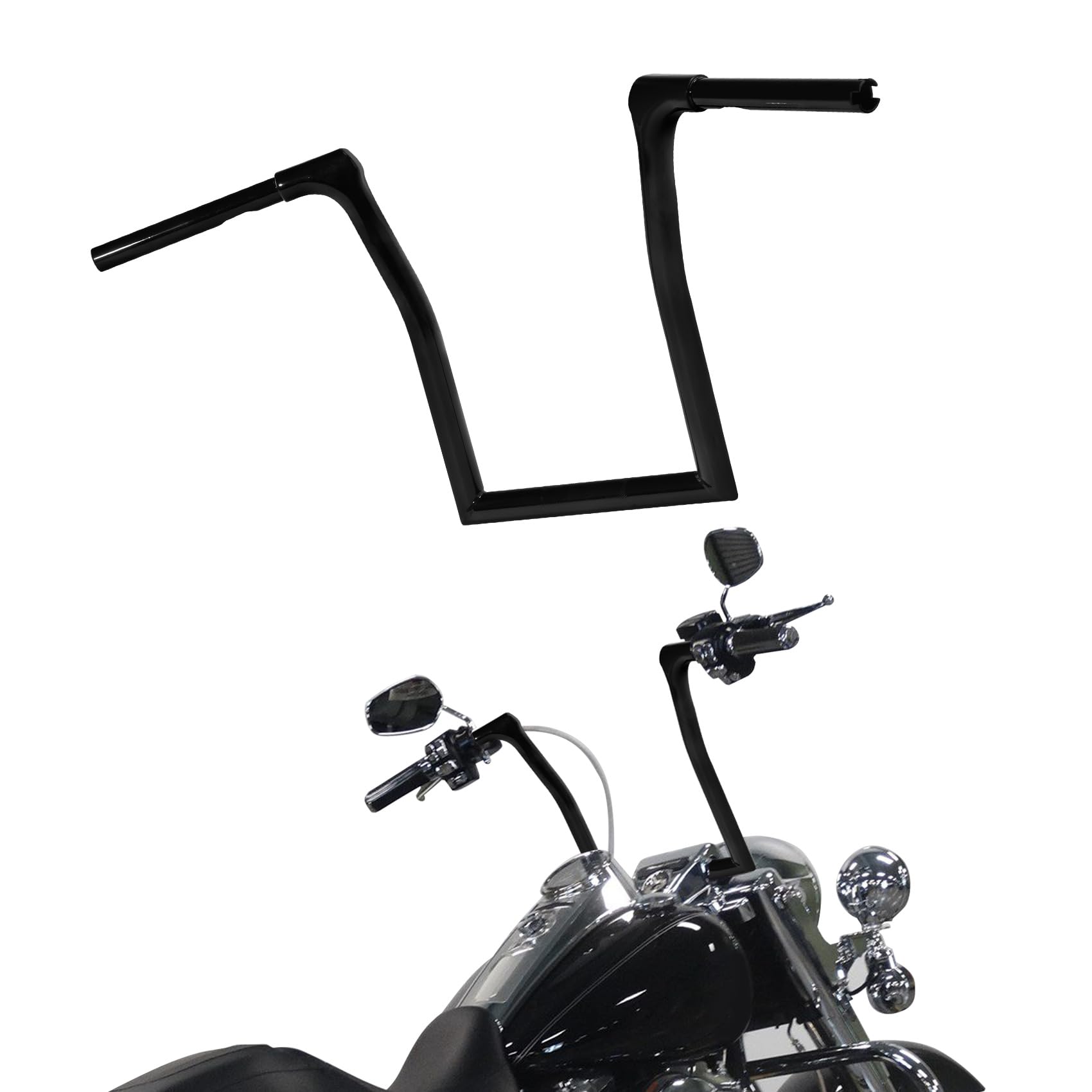 TCMT 10'' Rise 1.25'' Handle Bars Handlebar Fit For Harley Road King 2014-2023 Softail Breakout FXBR Fat Boy FLFB FLFBS Sport Glide FLSB 2018-2023