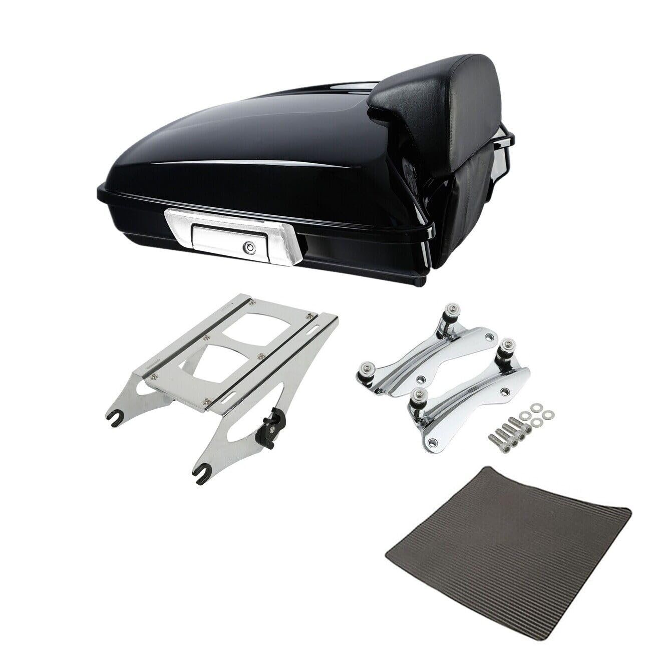 TCMT 5.5" Razor Motorcycle Trunk Box Backrest Psd Fits For Harley Touring 2014-2025 CVO Road King Road Glide Street Glide Electra Glide Ultra Limited Tri Glide Pack
