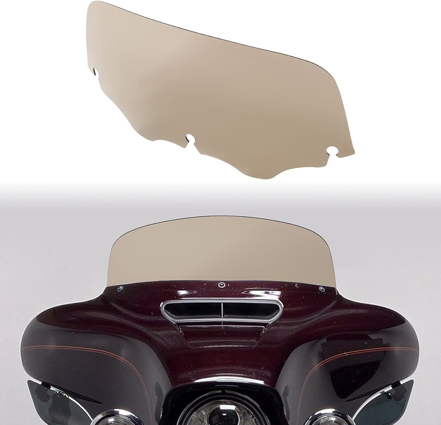 TCMT 8" Windshield Windscreen For Harley Touring Electra Glide Street Glide Ultra Classic Trike models (8'' Windscreen)