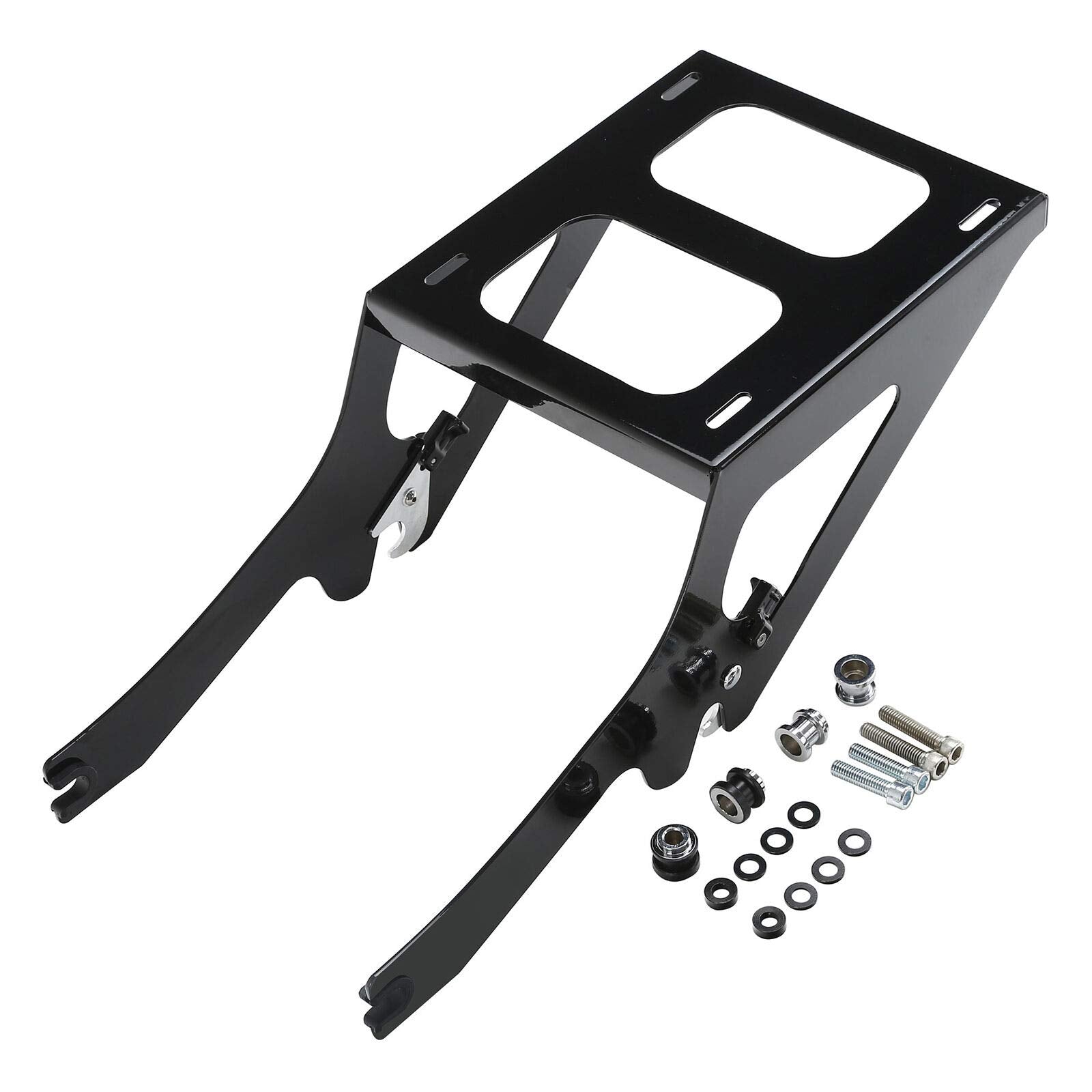 TCMT King Motorcycle Trunk Box Wrap-around Backrest Two-Up Mounting Rack Luggage Rack Fit For Harley 2018-2025 Heritage Classic 2018-2020 Deluxe FLDE 2024 Hydra-Glide Revival FLI Pack