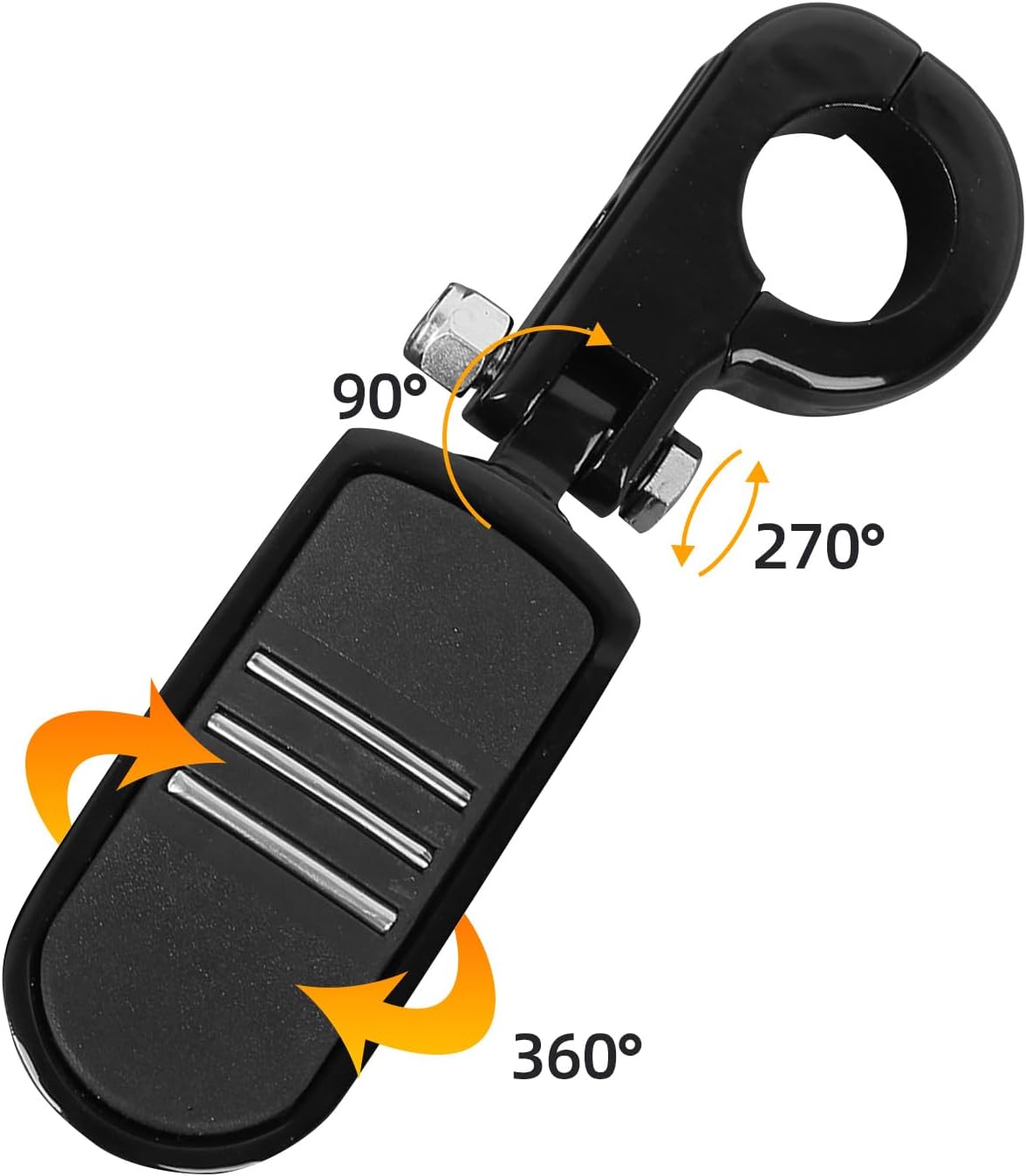 TCMT 1 1/4" Highway Engine Guard Streamliner Foot Pegs Clamp Fits For Harley Yamaha Kawasaki Suzuki Honda Black