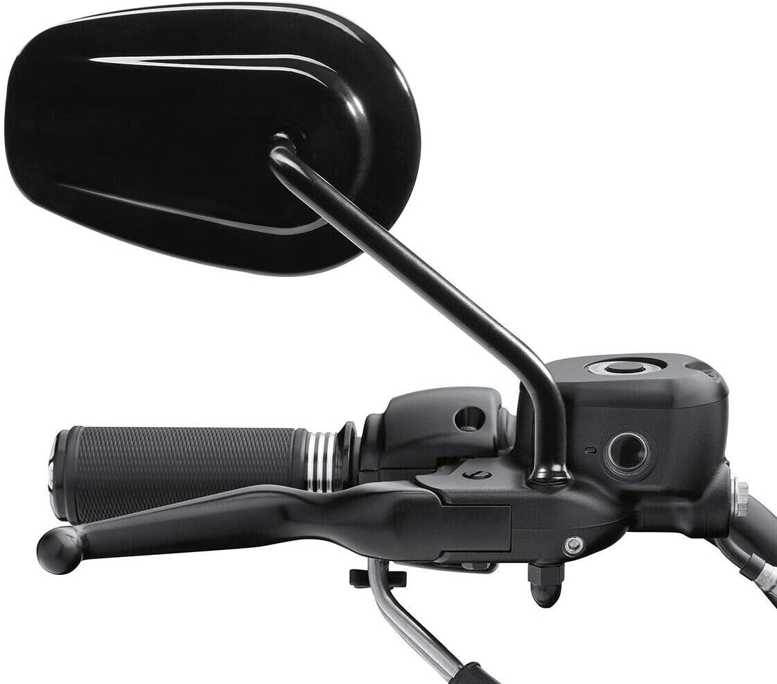 TCMT 8mm Oval Black Rear View Mirrors Mirror Fits For Harley Touring Road King CVO Road Street Tri Glide Sportster XL1200 XL883 XG500 XG750 Heritage Softail Dyna Low Rider Fat Boy
