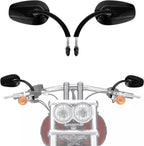 TCMT 8mm Large Rearview Side Mirrors Fit For Harley Dyna Switchback Street Bob Fat Bob Low Rider Wide Glide Softail Slim Fat Boy Sportster 1200 48 72 XG500 XG750 Touring Road King Road Street Glide