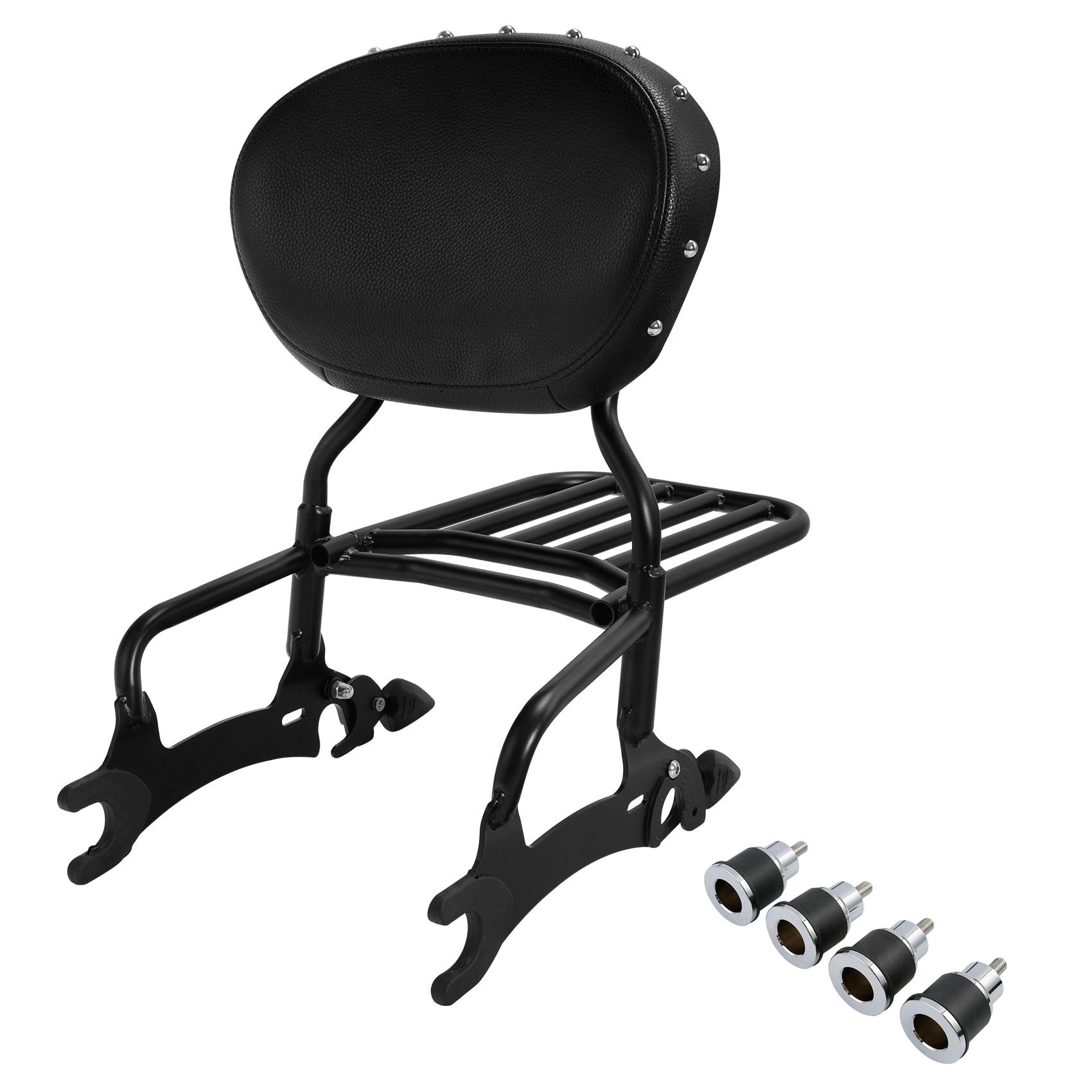 TCMT Backrest Sissy Bar Luggage Rack Fit for Indian Chieftain Limited 2017-2024 Springfield Dark Horse Challenger Limited 21-24 Roadmaster 17-24 Indian Vintage 20-21