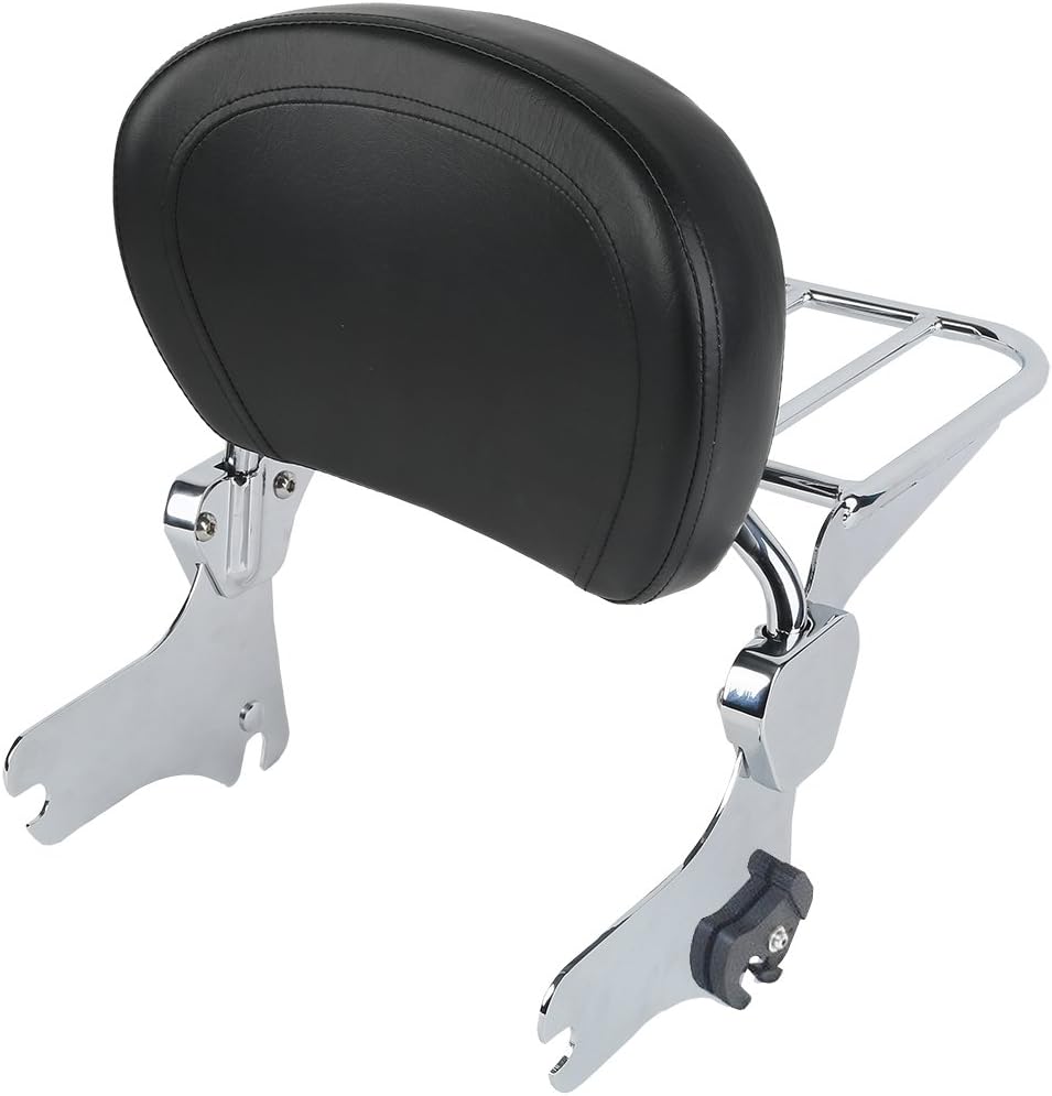 TCMT Backrest Sissy Bar Luggage Rack Fits For Harley Touring Road Glide Road King FLHT FLHX FLTR 1997-2008 Street Glide FLHX 2006-2008 Electra Glide Standard FLHT 1997-2008
