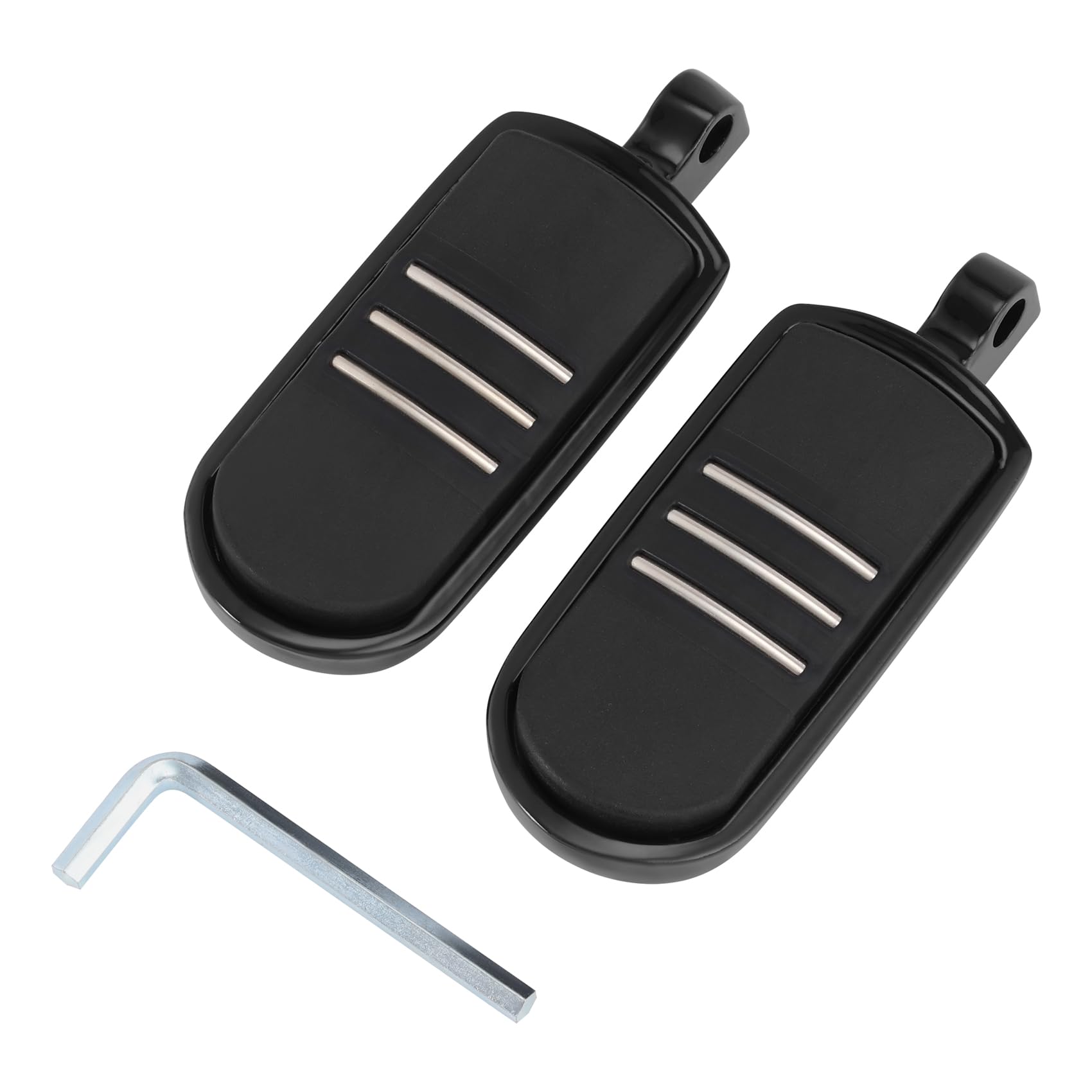 TCMT 10mm Highway Foot Pegs Footrest Chrome Fits For Harley Davidson Touring Softail Dyna