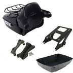 TCMT 13.7" King 2014-2025 Motorcycle Trunk Backrest Pad Luggage Rack Speakers Taillight Fit For Harley Trunk Touring CVO Road King Road Glide Street Glide Electra Glide Pack