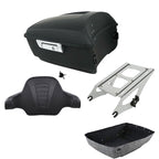 TCMT 13.7" King 2014-2025 Motorcycle Trunk Backrest Pad Top Luggage Rack Speakers Fit For Harley Touring CVO Road King Street Electra Glide Ultra Limited Pack