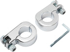TCMT Chrome Foot Pegs Foot rest Mounting P-Clamp Footpeg Footrest Set Fits For Harley-Davidson 1 1/4"(32mm) highway bars