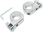 TCMT Chrome Foot Pegs Foot rest Mounting P-Clamp Footpeg Footrest Set Fits For Harley-Davidson 1 1/4"(32mm) highway bars