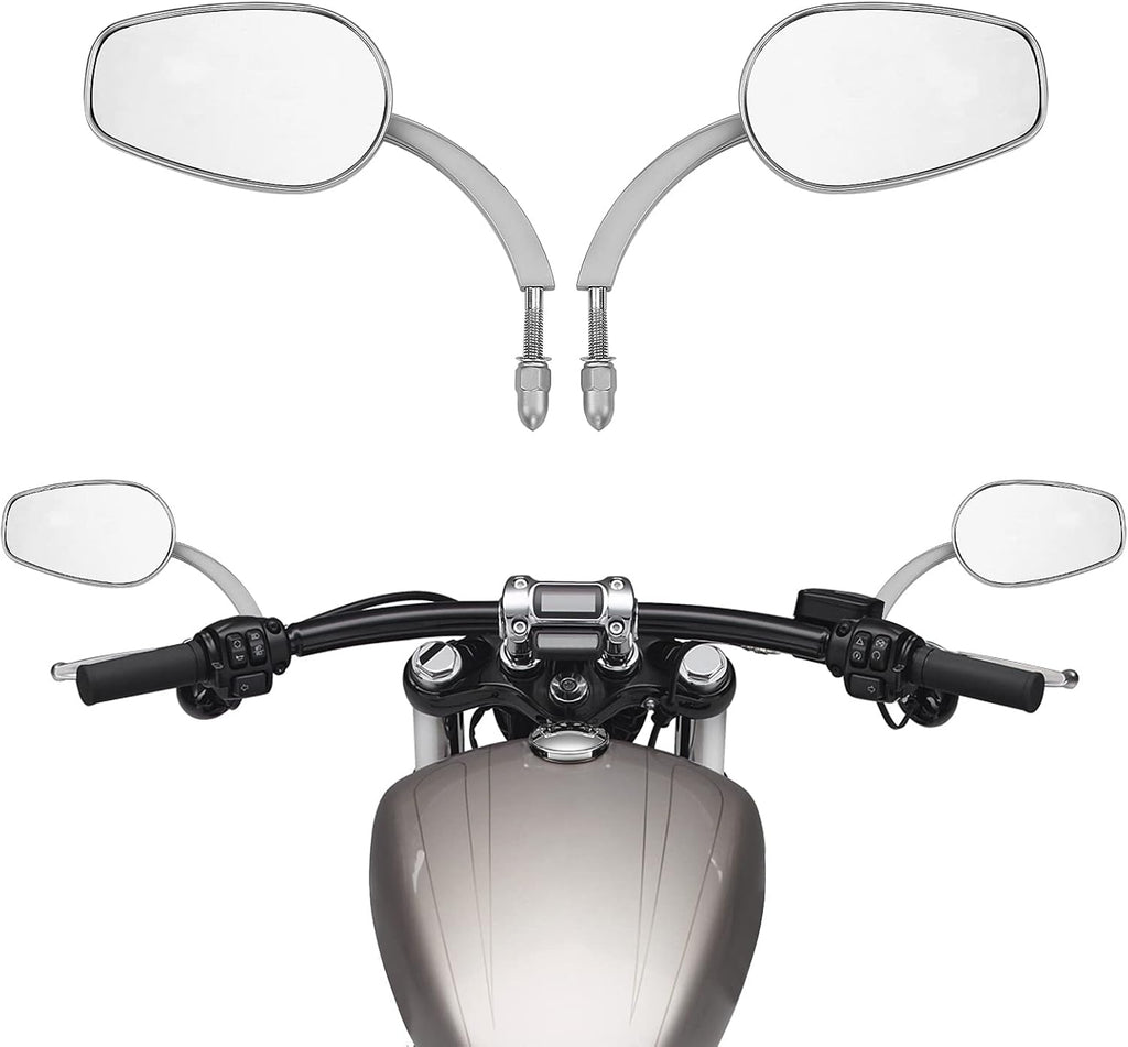 TCMT 8mm Large Rearview Side Mirrors Fit For Harley Dyna Switchback Street Bob Fat Bob Low Rider Wide Glide Softail Slim Fat Boy Sportster 1200 48 72 XG500 XG750 Touring Road King Road Street Glide
