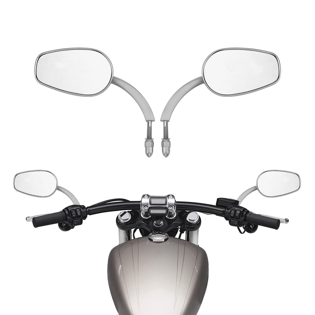 TCMT 8mm Large Rearview Side Mirrors Fit For Harley Dyna Switchback Street Bob Fat Bob Low Rider Wide Glide Softail Slim Fat Boy Sportster 1200 48 72 XG500 XG750 Touring Road King Road Street Glide