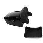 TCMT 13.7" King Motorcycle Trunk Backrest Pad Luggage Rack Two Up Mount Rack Base Plate Docking Fit For Harley 2014-2025 Touring CVO Road King Road Glide Street Glide Electra Glide Pack