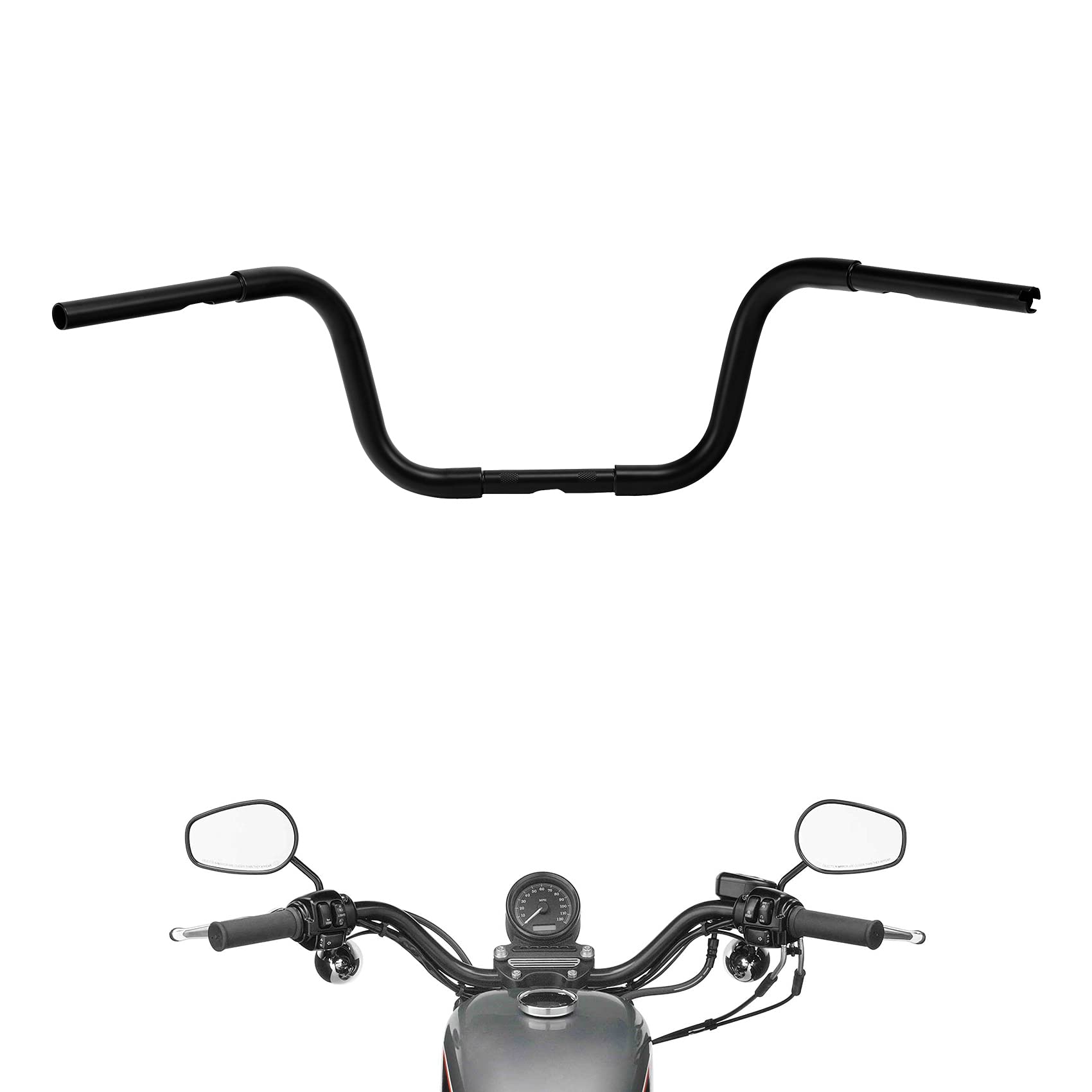 TCMT 16" Rise APE Hangers Bar 1-1/4" Fat Handlebars Fit For Harley Softail Slim Heritage Fat Boy Deluxe Deuce Sportster XL 883 1200 Dyna Super Glide Wide Glide Low Rider Fat Bob Custom Application