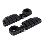 TCMT 1 1/4" Highway Engine Guard Streamliner Foot Pegs Clamp Fits For Harley Yamaha Kawasaki Suzuki Honda Black